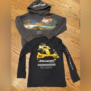 Abercrombie Kids McLaren F1 Hoodie & Long Sleeve Tee Set Size 7/8 Formula 1